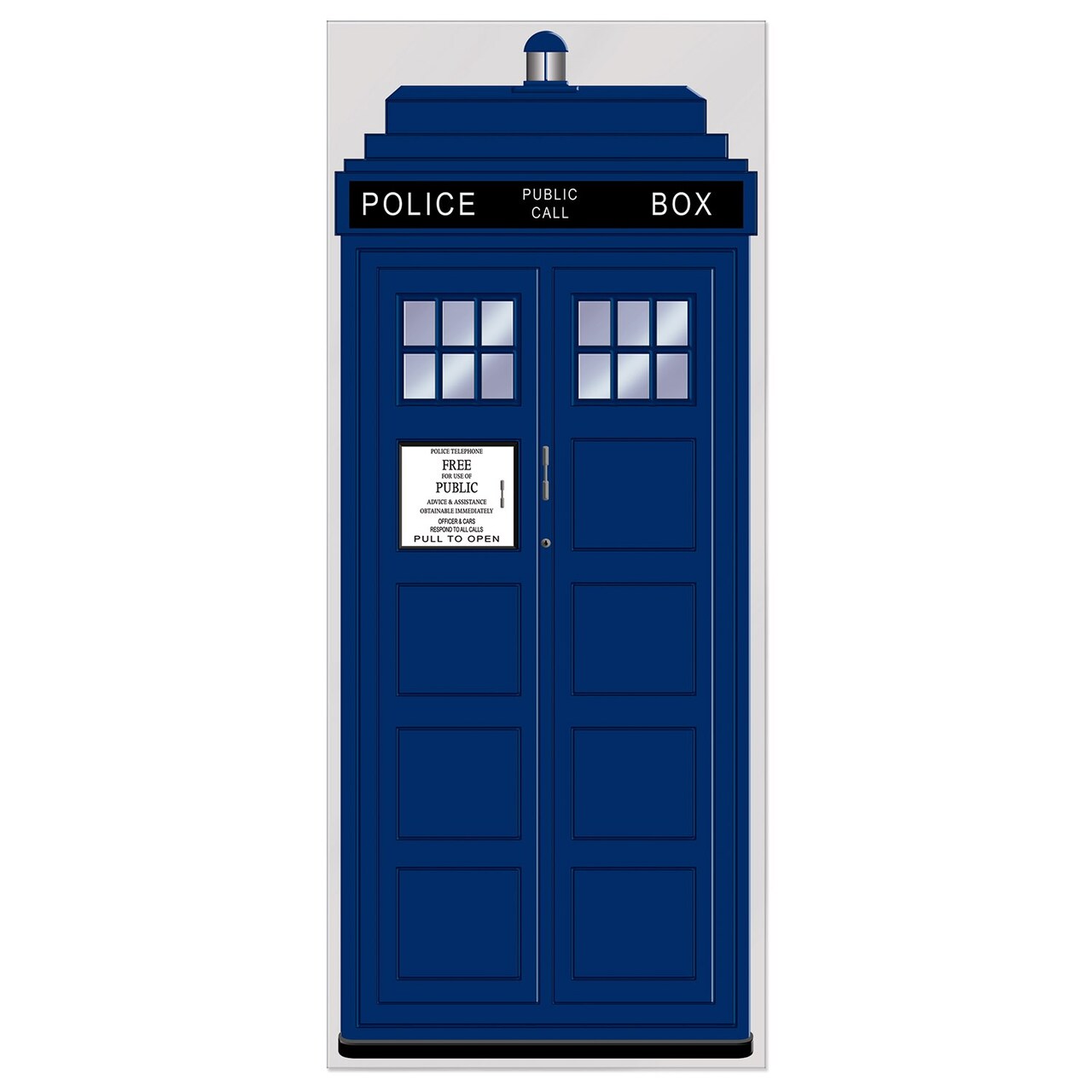 Party Central Club Pack of 12 Blue British Police Box Door Covers 6&#x27;